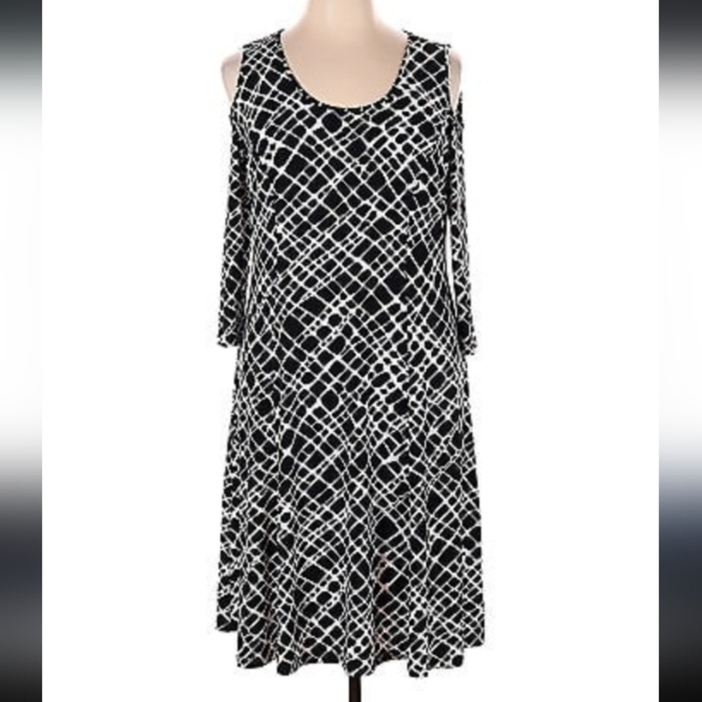 Susan Graver Cold Shoulder Dress